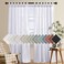 H.VERSAILTEX HVERSAILTEX Linen Curtains Natural Linen Blended Tab Top Window Treatments Panels Drapes for Living Room Elegant Energy Efficient Light Filtering Curtains Set of 2 52in x 96in Bright Whit