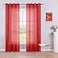 KOUFALL Red Sheer Curtains for Living Room 2 Panels Grommet Holiday Window Curtains for Bedroom Dining Room Wide 52 x 84 Inches Long