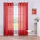 KOUFALL Red Sheer Curtains for Living Room 2 Panels Grommet Holiday Window Curtains for Bedroom Dining Room Wide 52 x 84 Inches Long