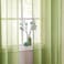 Randall Light Green Faux Linen Sheer Curtain with 8 Metal Grommets Open Weave Window Treatment Drape for Living Room BedroomModern Privacy Light Filtering Light Drapes Curtains 2 Panels 84Inch
