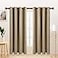 LORDTEX Linen Look Textured Blackout Curtains with Thermal Insulated Liner Heavy Thick Grommet Window Drapes for Bedroom 50 x 63 Inches Tan Set of 2 Panels