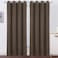 LEMOMO Chocolate Brown Thermal Blackout Curtains52 x 84 InchSet of 2 Panels Room Darkening Curtains for Bedroom