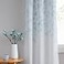 Central Park Leaf Floral Print Metallic Sheer Linen Window Curtain Panel for Rustic Living RoomBedroom Sparkling Decorative 6 Grommets Top Drape Panels Farmhouse Curtains Teal Blue40 x 63x2 2 PK
