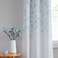 Central Park Leaf Floral Print Metallic Sheer Linen Window Curtain Panel for Rustic Living RoomBedroom Sparkling Decorative 6 Grommets Top Drape Panels Farmhouse Curtains Teal Blue40 x 63x2 2 PK