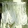 FADFAY Balloon Curtain Adjustable TieUp Off White Lace Semi Sheer Window Curtain Shade European Style Embroidered for Living Room Bedroom 1 Panel 78 90