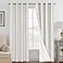H.VERSAILTEX HVERSAILTEX 100 Blackout Curtains Linen Textured Blackout Curtains for Bedroom Full Light Blocking Thermal Insulated Curtain Panels 84 Inches Long Energy Saving with White Liner 2 Panels
