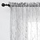 FINECITY Sheer Grey Curtains Silver Tree Branch Printed Artistic Branches Pattern Rod Pocket Sheer Privacy Voile Drapes 72 Inch Length for Bedroom 52 x 72 Inch 2 Panels