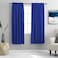 DONREN Cobalt Blue Blackout Draperies Curtains for Bedroom Thermal Insulated Solid Rod Pocket Window Curtain Panels 52 x 63 Inches2 Panels
