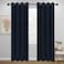 Easy-Going EasyGoing Blackout Curtains for Bedroom Solid Thermal Insulated Grommet and Noise Reduction Window Drapes Room Darkening Curtains for Living Room 2 Panels 52x84 inNavy
