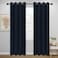 Easy-Going EasyGoing Blackout Curtains for Bedroom Solid Thermal Insulated Grommet and Noise Reduction Window Drapes Room Darkening Curtains for Living Room 2 Panels 52x84 inNavy