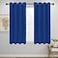 Easy-Going EasyGoing Blackout Curtains for Bedroom Solid Thermal Insulated Grommet and Noise Reduction Window Drapes Room Darkening Curtains for Living Room 2 Panels 52x46 inClassic Blue