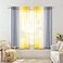 KOUFALL Kitchen Curtains Sunflower Yellow Decor Cafe Short Sheer Curtains for Bathroom Window Bedroom 45 Inch Length