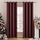 MIULEE Christmas Blackout Curtains 2 Panels Room Darkening Thermal Insulated Drapes Solid Window Treatment Set Grommet Top Light Blocking Curtain for Living RoomBedroom 52x84 inchWine Red
