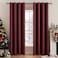 MIULEE Christmas Blackout Curtains 2 Panels Room Darkening Thermal Insulated Drapes Solid Window Treatment Set Grommet Top Light Blocking Curtain for Living RoomBedroom 52x84 inchWine Red