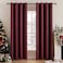 MIULEE Christmas Blackout Curtains 2 Panels Room Darkening Thermal Insulated Drapes Solid Window Treatment Set Grommet Top Light Blocking Curtain for Living RoomBedroom 52x84 inchWine Red