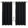 NICETOWN Bathroom Blackout Curtains and Drapes Black Solid Thermal Insulated Grommet Blackout Drapery Panels for Window 2 Panels 55 inches Wide by 68 inches Long Black