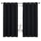 NICETOWN Bathroom Blackout Curtains and Drapes Black Solid Thermal Insulated Grommet Blackout Drapery Panels for Window 2 Panels 55 inches Wide by 68 inches Long Black