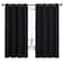NICETOWN Bathroom Blackout Curtains and Drapes Black Solid Thermal Insulated Grommet Blackout Drapery Panels for Window 2 Panels 55 inches Wide by 68 inches Long Black