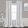 HOMEIDEAS 2 Panels Greyish White Faux Silk Blackout Luxury Curtains 52 X 84 Inch Room Darkening Satin Thermal Insulated Window Drapes for Bedroom Decor Indoor