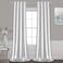 HOMEIDEAS 2 Panels Greyish White Faux Silk Blackout Luxury Curtains 52 X 84 Inch Room Darkening Satin Thermal Insulated Window Drapes for Bedroom Decor Indoor