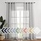 NICETOWN Grommet Sheer Curtains Natural Linen Blend Texture Privacy with Enough Light Through Semitransparent Sheer Drapes for Children Room and Bedroom 52W x 96L Grey 2 Pieces
