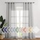 NICETOWN Grommet Sheer Curtains Natural Linen Blend Texture Privacy with Enough Light Through Semitransparent Sheer Drapes for Children Room and Bedroom 52W x 96L Grey 2 Pieces