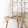 HOMEIDEAS Taupe Sheer Curtains 52 X 63 Inches Length 2 Panels Beige Embroidered Leaf Pattern Pocket Faux Linen Floral Semi Sheer Voile Window CurtainsDrapes for Bedroom Living Room