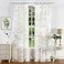 Martha Stewart Marthas Garden Floral SemiSheer Rod Pocket Window Curtain Panel Pair 84 Gold