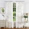 Martha Stewart Marthas Garden Floral SemiSheer Rod Pocket Window Curtain Panel Pair 84 Gold