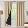 BGment Thermal Insulated 100 Blackout Curtains for Bedroom with Black Liner Double Layer Full Room Darkening Noise Reducing Rod Pocket Curtain 42 x 84 Inch Beige 2 Panels