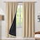 BGment Thermal Insulated 100 Blackout Curtains for Bedroom with Black Liner Double Layer Full Room Darkening Noise Reducing Rod Pocket Curtain 42 x 84 Inch Beige 2 Panels