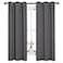 NICETOWN Grey Blackout Curtain Panels for Bedroom Thermal Insulated Grommet Top Blackout Draperies and Drapes 2 Panels W34 x L63 inches Grey