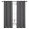 NICETOWN Grey Blackout Curtain Panels for Bedroom Thermal Insulated Grommet Top Blackout Draperies and Drapes 2 Panels W34 x L63 inches Grey