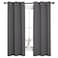 NICETOWN Grey Blackout Curtain Panels for Bedroom Thermal Insulated Grommet Top Blackout Draperies and Drapes 2 Panels W34 x L63 inches Grey