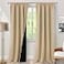BGment Long Blackout Curtains for Living Room 108 Inch Length Full Room Darkening Thermal Insulated Soundproof Curtains for Bedroom with Rod Pocket 2 Panels Each Long Panel 52 Wide Beige