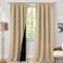 BGment Long Blackout Curtains for Living Room 108 Inch Length Full Room Darkening Thermal Insulated Soundproof Curtains for Bedroom with Rod Pocket 2 Panels Each Long Panel 52 Wide Beige
