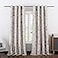VOGOL Classic Magnolia Flower Printed Blackout Curtains Thermal Insulated with Grommet Curtains for Bedroom 60 x 106 inch Grey 2 Panels