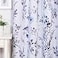 MYSKY HOME Curtains 84 Inches Long for Living Room Blue Floral Thermal Insulated Light Blocking Grommet drapes 2 Panels Grey and Blue