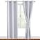 Hiasan Blackout Curtains for Bedroom 42 x 84 Inches Long Thermal Insulated Energy Saving Window Curtains for Living Room 2 Drape Panels Sewn with Tiebacks Greyish White
