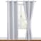 Hiasan Blackout Curtains for Bedroom 42 x 84 Inches Long Thermal Insulated Energy Saving Window Curtains for Living Room 2 Drape Panels Sewn with Tiebacks Greyish White