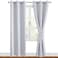 Hiasan Blackout Curtains for Bedroom 42 x 84 Inches Long Thermal Insulated Energy Saving Window Curtains for Living Room 2 Drape Panels Sewn with Tiebacks Greyish White