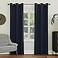 Sun Zero Easton Energy Saving Blackout Grommet Curtain Panel 40 x 54 Navy Blue