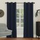 Sun Zero Easton Energy Saving Blackout Grommet Curtain Panel 40 x 54 Navy Blue