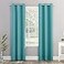 Sun Zero Riley Kids Bedroom Blackout Grommet Curtain Panel 40 x 84 Surf Blue