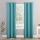 Sun Zero Riley Kids Bedroom Blackout Grommet Curtain Panel 40 x 84 Surf Blue