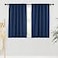 RYB HOME Blackout Curtains for Bedroom Small Window Treatment Panels Full Privacy Thermal Insultaed Solar Drapes for Bathroom Dining Basement Wide 42 x Long 45 Navy 2 Pcs