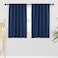 RYB HOME Blackout Curtains for Bedroom Small Window Treatment Panels Full Privacy Thermal Insultaed Solar Drapes for Bathroom Dining Basement Wide 42 x Long 45 Navy 2 Pcs