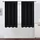 LEMOMO Black Blackout Curtains42 x 54 InchSet of 2 Panels Room Darkening Curtains for Bedroom