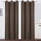 LEMOMO Chocolate Brown Thermal Blackout Curtains42 x 95 InchSet of 2 Panels Room Darkening Curtains for Bedroom