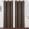 LEMOMO Chocolate Brown Thermal Blackout Curtains42 x 95 InchSet of 2 Panels Room Darkening Curtains for Bedroom